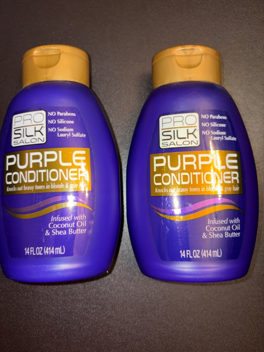 Pro Silk Salon Purple Conditioner 14FL OZ Bundle of Two